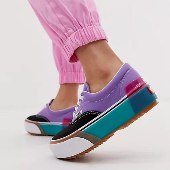 Vans Shoes - Vans Confetti Era Stacked sneakers glitter toe bumper